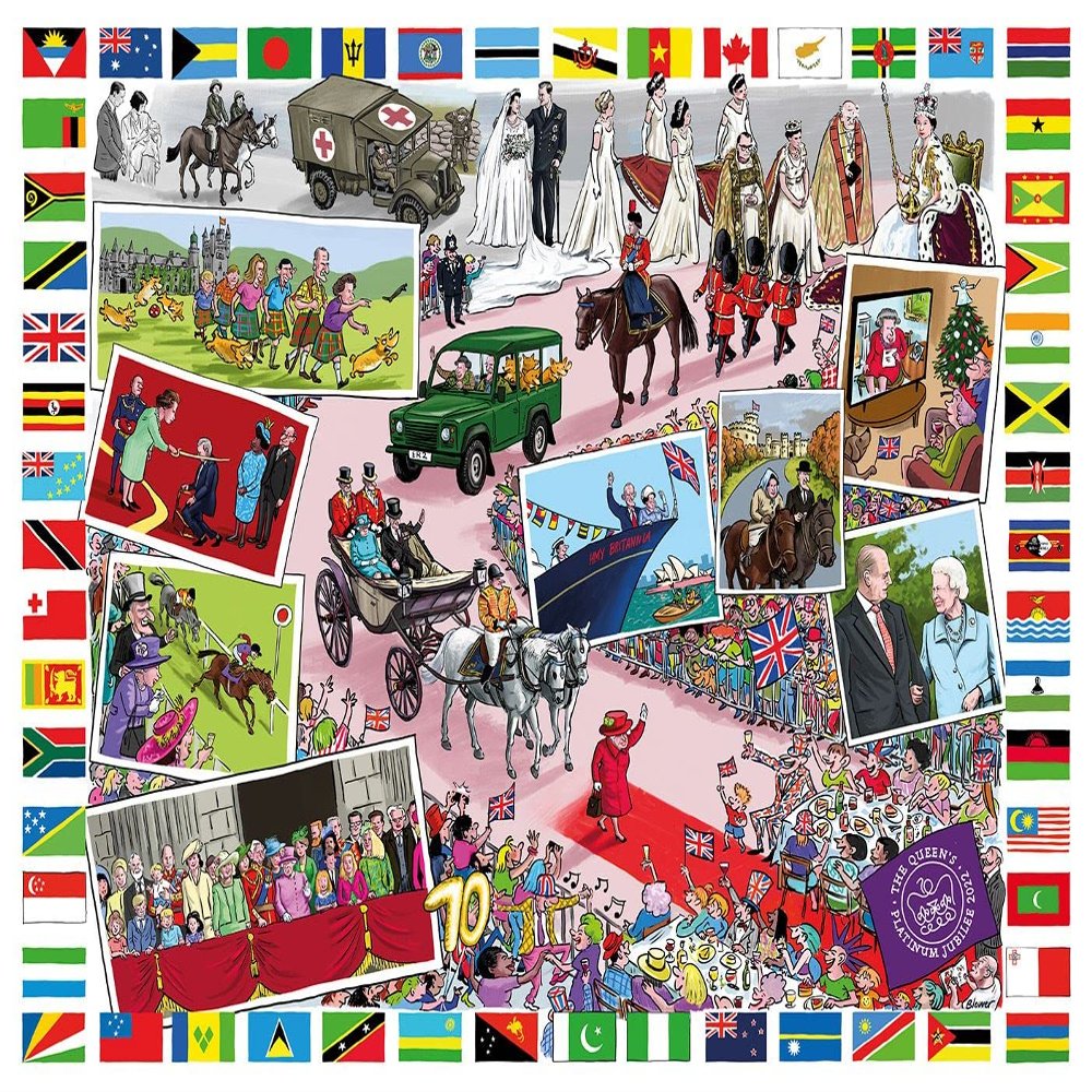 Daily Telegraph British Newspaper The Queen's Platinum Jubilee 2022 According to Blower Jigsaw Puzzle