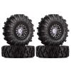INJORA 1.0 Tires Crawler Mud Terrain Tires for SCX24 TRX4M A24 Axial 1/24 1/18 Crawler Upgrade Parts (Black&Grey) view 1