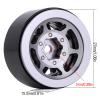 INJORA 1.0 Tires Crawler Mud Terrain Tires for SCX24 TRX4M A24 Axial 1/24 1/18 Crawler Upgrade Parts (Black&Grey) view 3