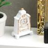 ibasenice Retro Pendulum Clock Model 1 12 Scale Miniature Dollhouse Mantle Clock Rustic Silver Table Ornament view 3