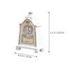 ibasenice Retro Pendulum Clock Model 1 12 Scale Miniature Dollhouse Mantle Clock Rustic Silver Table Ornament view 4
