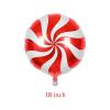 10Pcs Christmas Balloons Decorations Large Gingerbread Man Helium Balloons Red Candy Foil Mylar Balloons for Winter Themed Christmas Holiday Birthday Baby Shower Party Decorations Supplies view 3