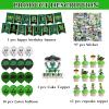 127 Pcs Alien Theme Birthday Party Supplies Include Alien Banner Balloons, Cake Topper, Cupcake Toppers, Stickers for Kids UFO Alien Birthday Party Decorations view 2