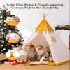 besrey Teepee Tent for Kids with Light & Mat, Toddler Tents Indoor Play Tent Playhouse, Toddler Tipi Cotton, tee Pee Tents for Kids Indoor, Boys & Girls Teepee (Yellow, Padded mat) view 2
