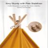 besrey Teepee Tent for Kids with Light & Mat, Toddler Tents Indoor Play Tent Playhouse, Toddler Tipi Cotton, tee Pee Tents for Kids Indoor, Boys & Girls Teepee (Yellow, Padded mat) view 3