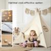 besrey Kids Tent, Teepee Play Tent with Lights and Padded Mat, Portable Cotton Tipi for Indoor Reading and Playtime view 2