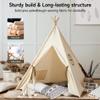 besrey Kids Tent, Teepee Play Tent with Lights and Padded Mat, Portable Cotton Tipi for Indoor Reading and Playtime view 3