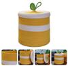 LIFKOME Laundry Room Basket Cotton Weaving Storage Bin Space-saving Lid for Toys view 2