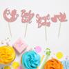24Pcs Sweet Baby Girl Cupcake Toppers Rose Gold Glitter Moon Star Baby Shower Cupcake Picks Decorations for Gender Reveal Baby Shower Kids Girls Birthday Party Supplies view 3
