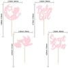 24Pcs Sweet Baby Girl Cupcake Toppers Moon Star Light Pink Glitter Baby Shower Cupcake Picks Decorations for Gender Reveal Baby Shower Kids Girls Birthday Party Supplies view 2