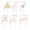 24Pcs Oh Baby Cupcake Toppers It's a Girl Cupcake Toppers with Bow Dress Bottle Swan Light Pink Glitter Babyshower Gender Reveal Cake Picks Decorations for Baby Shower Girl Birthday Party Supplies view 2