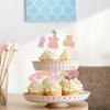 24Pcs Baby Shower Oh Baby Cupcake Toppers with Bow Dress Bottle Swan Pink Glitter It's a Girl Cake Picks Decorations for Baby Shower Gender Reveal Girls Birthday Party Supplies view 4
