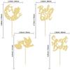 24Pcs Babyshower Girl Cupcake Toppers Glitter Moon Star Sweet Baby Gender Reveal Cupcake Picks Baby Shower Kids Girls Birthday Party Cake Decorations Supplies Gold view 2