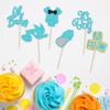 24Pcs Oh Baby Cupcake Toppers Blue Glitter It's a Boy Cupake Toppers with Swan Onesie Bottle Baby Shower Gender Reveal Cupcake Picks Decorations for Kids Boys Birthday Party Cake Decorations Supplies view 3
