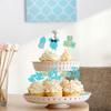 24Pcs Oh Baby Cupcake Toppers Blue Glitter It's a Boy Cupake Toppers with Swan Onesie Bottle Baby Shower Gender Reveal Cupcake Picks Decorations for Kids Boys Birthday Party Cake Decorations Supplies view 4