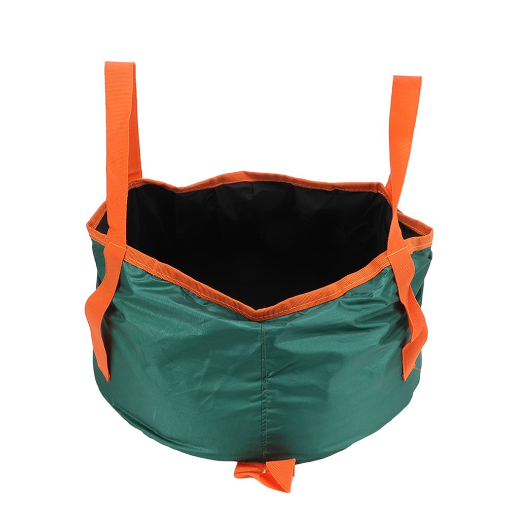 Camping Water Storage Container , foldable Bucket with Handle , Portable Folding Bucket Wash Basin for Camp Traveling Hiking Fishing Boating Gardening (Dark green) , foldable Bucket with Handle ,