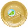 Amscan 9915400-214-66 - Gold Eco-Friendly Recyclable Paper Party Plates - 8 Pack view 3