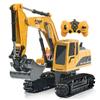 ID Gerilla Remote Control Excavator, RC Construction Toy - Metal Shovel Digger Vehicles with Lights Sounds and 680 Rotation Digging Sand, Christmas Birthday Gift for Aged 3 4 5 6-10 + Year Old view 1