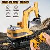 ID Gerilla Remote Control Excavator, RC Construction Toy - Metal Shovel Digger Vehicles with Lights Sounds and 680 Rotation Digging Sand, Christmas Birthday Gift for Aged 3 4 5 6-10 + Year Old view 2