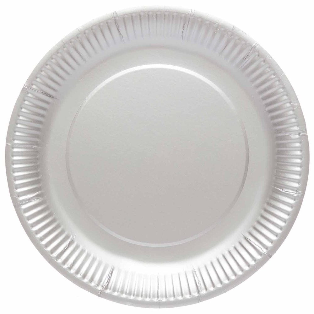 Amscan 9915400-215-66 - Graphite Grey Eco-Friendly Recyclable Paper Party Plates - 8 Pack