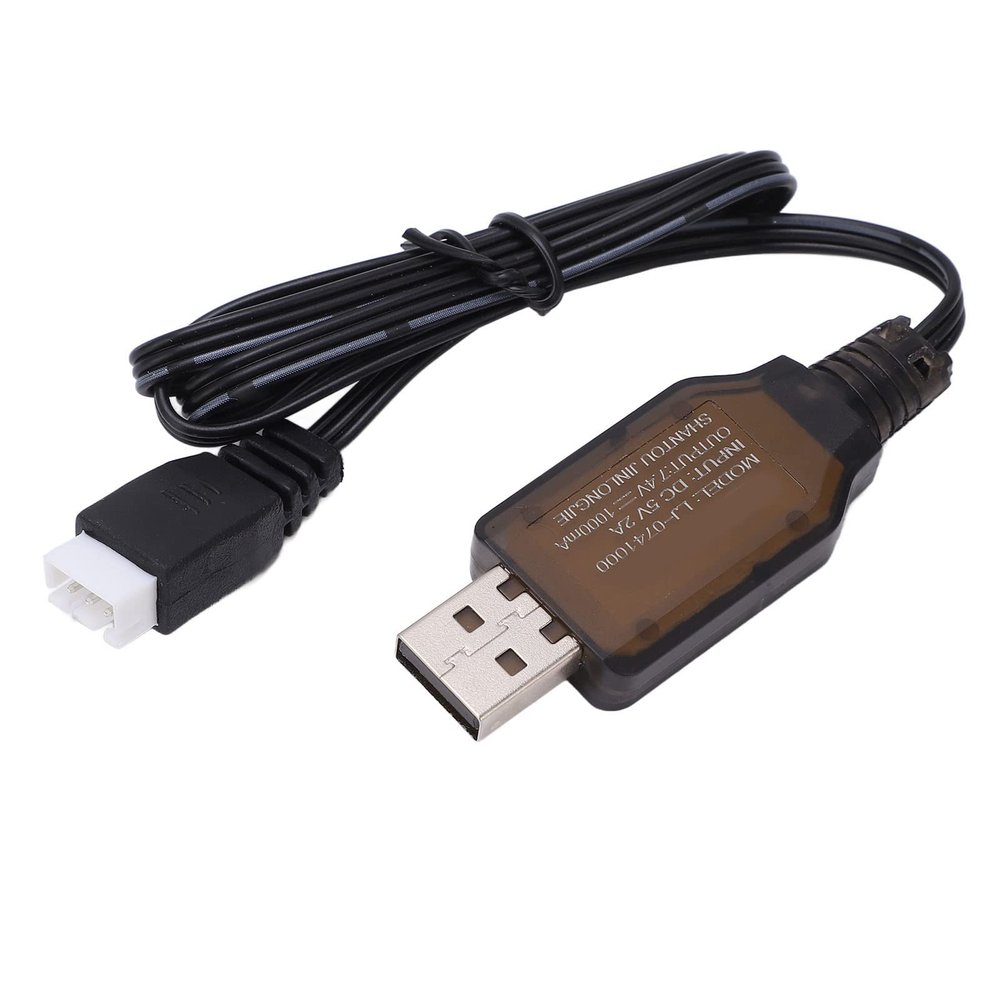 1/16 RC Car Charger, 7.4V 1000mA Lipo Battery USB Charger Charging Cable for 1/16 Remote Control Car