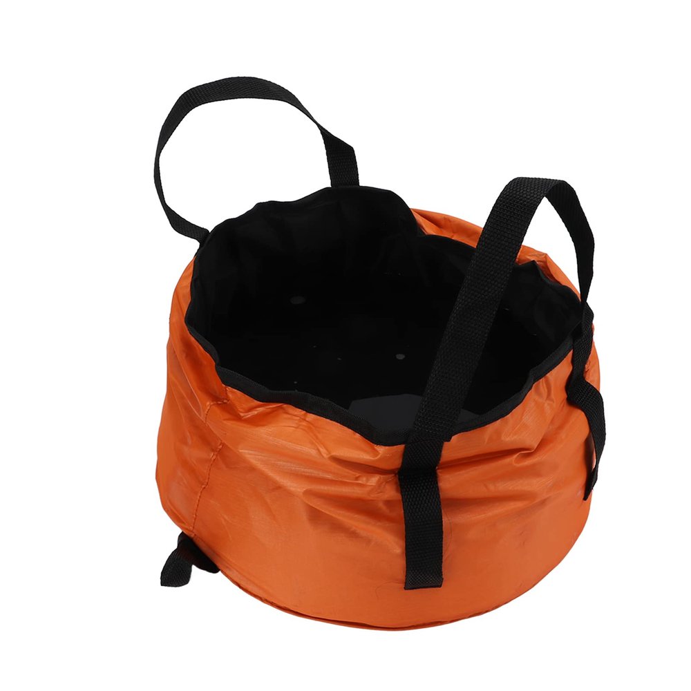 Camping Water Storage Container , foldable Bucket with Handle , Portable Folding Bucket Wash Basin for Camp Traveling Hiking Fishing Boating Gardening (Orange) , foldable Bucket with Handle , Camp