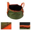 Camping Water Storage Container , foldable Bucket with Handle , Portable Folding Bucket Wash Basin for Camp Traveling Hiking Fishing Boating Gardening (ArmyGreen) , foldable Bucket with Handle , C view 4