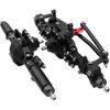 ShareGoo Aluminum Front & Rear Portal Axle Assembly Set Upgrades Part Compatible with Axial SCX10 II 90046 90047 1/10 RC Crawler Car (Black) view 2