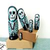 Lorveelo Skull Nesting Dolls - Cute Animal Matryoshka Doll Handmade Wooden Dolls for Children Christmas Birthday Decoration Halloween Wishing Gift view 2