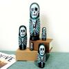 Lorveelo Skull Nesting Dolls - Cute Animal Matryoshka Doll Handmade Wooden Dolls for Children Christmas Birthday Decoration Halloween Wishing Gift view 4