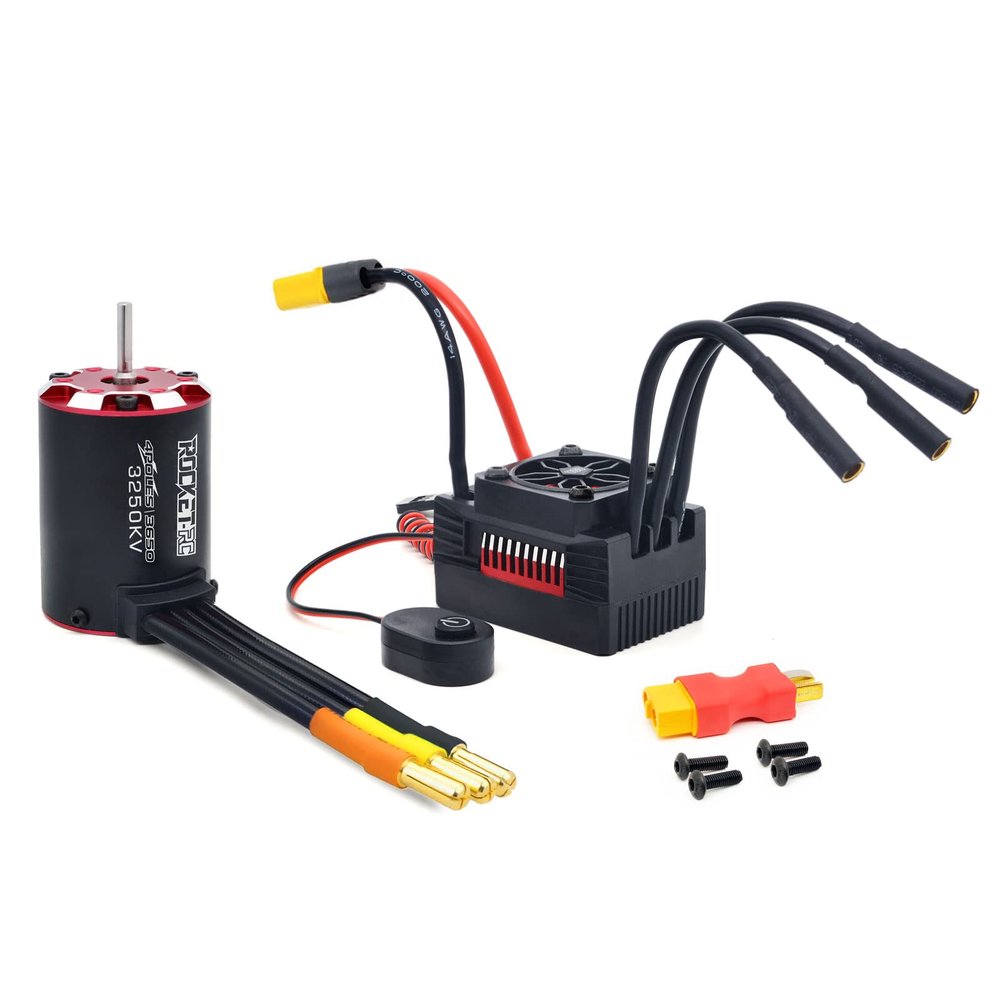 Surpass Hobyy RC 3650 3250KV Brushless Motor and Waterproof 60A ESC Set for 1/10 RC Car Upgrade Parts