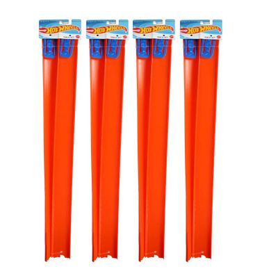 Hot Wheels Tracks Expansion Packs Track Pieces & Connectors 4 Packs of 2 (Straight Track)