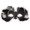 Mask Halloween Cosplay Costume Half Face Animal Party Cat Masks (Black2) view 1