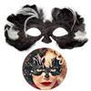 Mask Halloween Cosplay Costume Half Face Animal Party Cat Masks (Black2) view 2