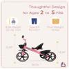KRIDDO Tricycle for 2-5 Year Olds - Pink Toddler Trike With Gift for 24 Month to 4 Year Old Girls view 3