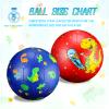 HyDren Kids Size 3 Soccer Ball with Pump Official Cute Cartoon Toddler Soccer Durable Outdoor Indoor Sports Football Game Charity Gift for Kids Boys Girls 4 to 6(Blue Dinosaur) view 3