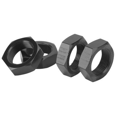 Hex Hub Nut, Durable Lightweight Black Aluminum Alloy RC Car Wheel Nut 24mm x 8mm 4 Pcs for Off-Road RC Vehicles Racing Enthusiasts Hobbyist Repairs
