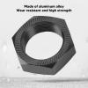 Hex Hub Nut, Durable Lightweight Black Aluminum Alloy RC Car Wheel Nut 24mm x 8mm 4 Pcs for Off-Road RC Vehicles Racing Enthusiasts Hobbyist Repairs view 2