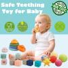 Weilim Montessori Toys Soft Stacking Building Blocks Rings Balls Sets 3 in 1 Baby Toys Bundle for Babies Sensory for Toddlers Teething Bath for Infants Learning Education Toy view 4
