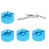 Dilwe 5mm RC Wheel Hex Nuts, 5mm Aluminum Alloy Wheel Hex Mount Hubs Nut with Pins for 1/14 144001 RC Car(Blue 1266B) view 3