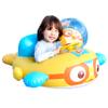 Arakhan Toddler Float with Detachable Sun Canopy Cover, Foldable for Travel, Pororo Style Airplane Inflatable Swimming Float Tube for Toddlers Boys Girls view 1