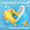 Arakhan Toddler Float with Detachable Sun Canopy Cover, Foldable for Travel, Pororo Style Airplane Inflatable Swimming Float Tube for Toddlers Boys Girls view 2