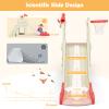 BABY JOY Toddler Large Slide, 6 in 1 Slide for Kids with Basketball Hoop, Ring Toss, 2 in 1 Convertible Climbing Way, Freestanding Kids Slide Climber Set for Indoors Outdoor Boys Girls Gifts Present view 4