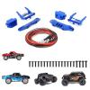 RCAWD Front & Rear Bumper Set & 4 LED Lights for LaTrax Teton & Desert Prerunner 1/18 Scale 4X4 Monster Truck Upgrades, #76064-5#76054-1#76054-5, Parts for #7635 Blue view 1