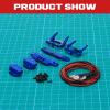 RCAWD Front & Rear Bumper Set & 4 LED Lights for LaTrax Teton & Desert Prerunner 1/18 Scale 4X4 Monster Truck Upgrades, #76064-5#76054-1#76054-5, Parts for #7635 Blue view 4