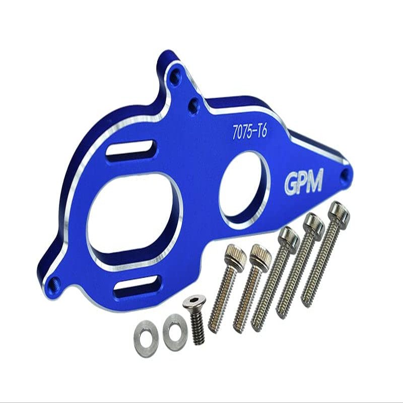 Aluminum 7075-T6 Motor Heatsink Plate For Arrma 1:8 KRATON 6S / VENDETTA 3S / TYPHON TLR TUNED / 1:10 GRANITE/BIG ROCK 3S / BIG ROCK V3 3S / KRATON 4S / VORTEKS 3S - 9Pc Set Blue