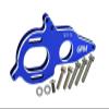 Aluminum 7075-T6 Motor Heatsink Plate For Arrma 1:8 KRATON 6S / VENDETTA 3S / TYPHON TLR TUNED / 1:10 GRANITE/BIG ROCK 3S / BIG ROCK V3 3S / KRATON 4S / VORTEKS 3S - 9Pc Set Blue view 1