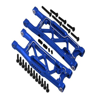Aluminum 6061-T6 Rear Lower Suspension Arms For Traxxas 1/8 4WD Sledge Monster Truck 95076-4 - 26Pc Set Blue