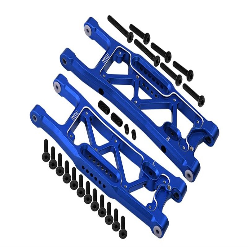 Aluminum 6061-T6 Rear Lower Suspension Arms For Traxxas 1/8 4WD Sledge Monster Truck 95076-4 - 26Pc Set Blue