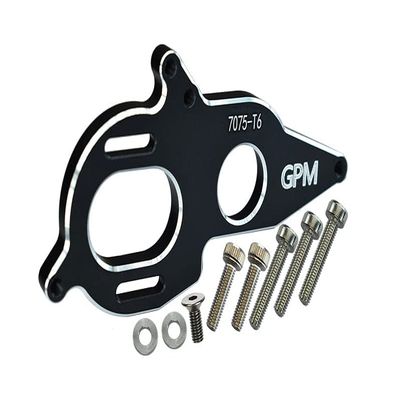 Aluminum 7075-T6 Motor Heatsink Plate For Arrma 1:8 KRATON 6S / VENDETTA 3S / TYPHON TLR TUNED / 1:10 GRANITE/BIG ROCK 3S / BIG ROCK V3 3S / KRATON 4S / VORTEKS 3S - 9Pc Set Black